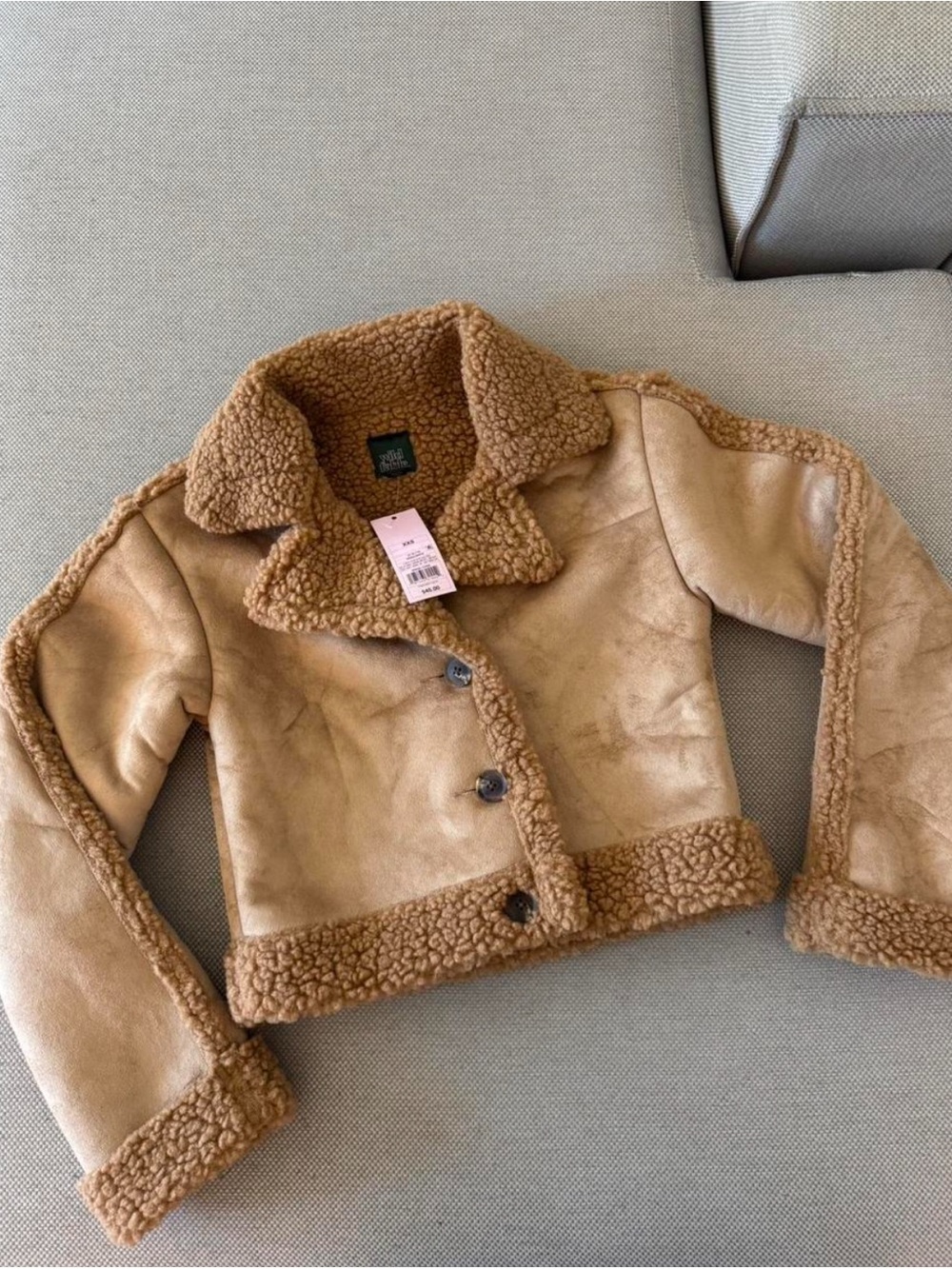 Retro Tan Faux Jacket